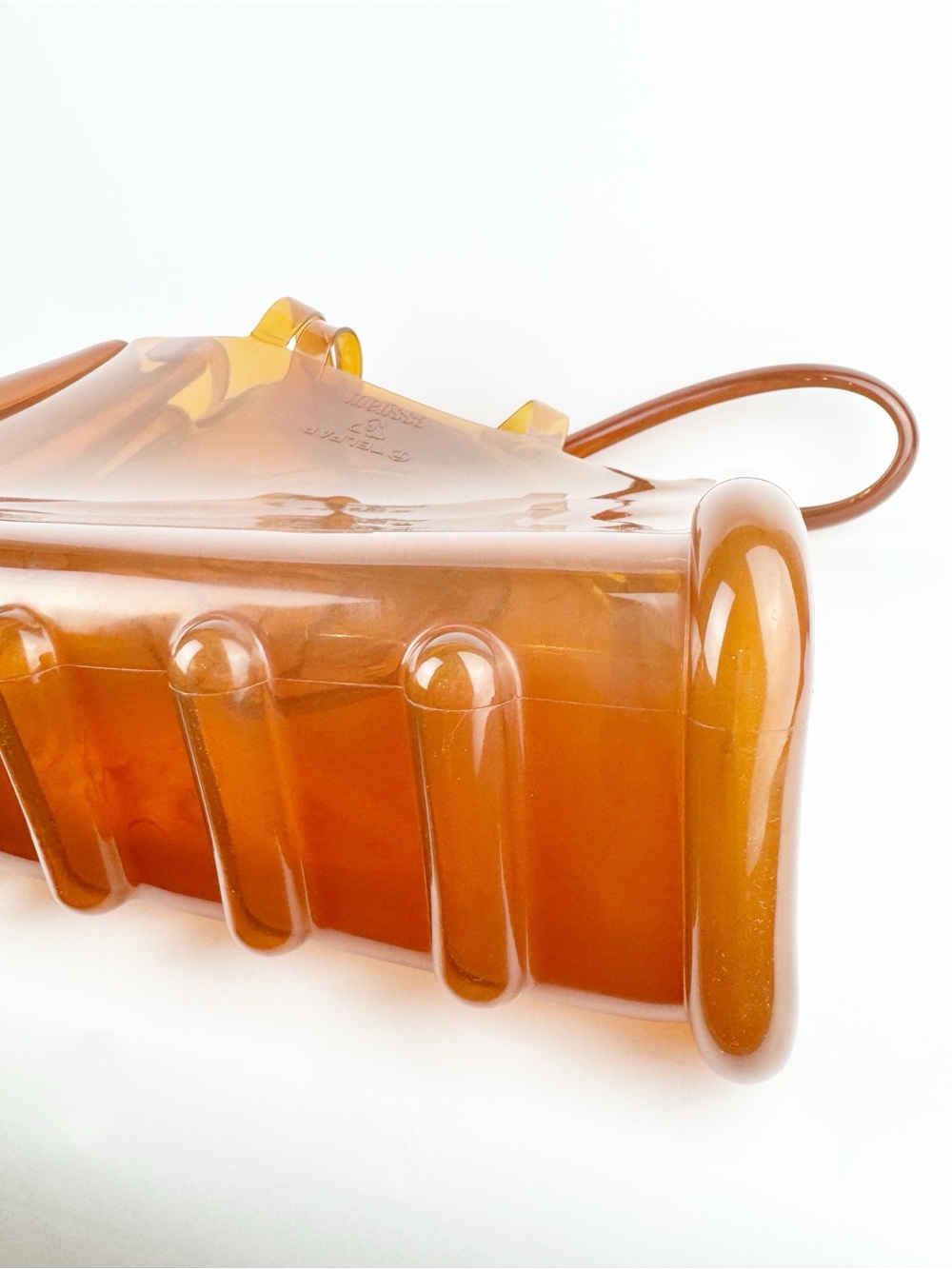 Telfar x Melissa Amber Clear Brown Medium Jelly Transparent Tote Bag Size 005 - Picture 8 of 9